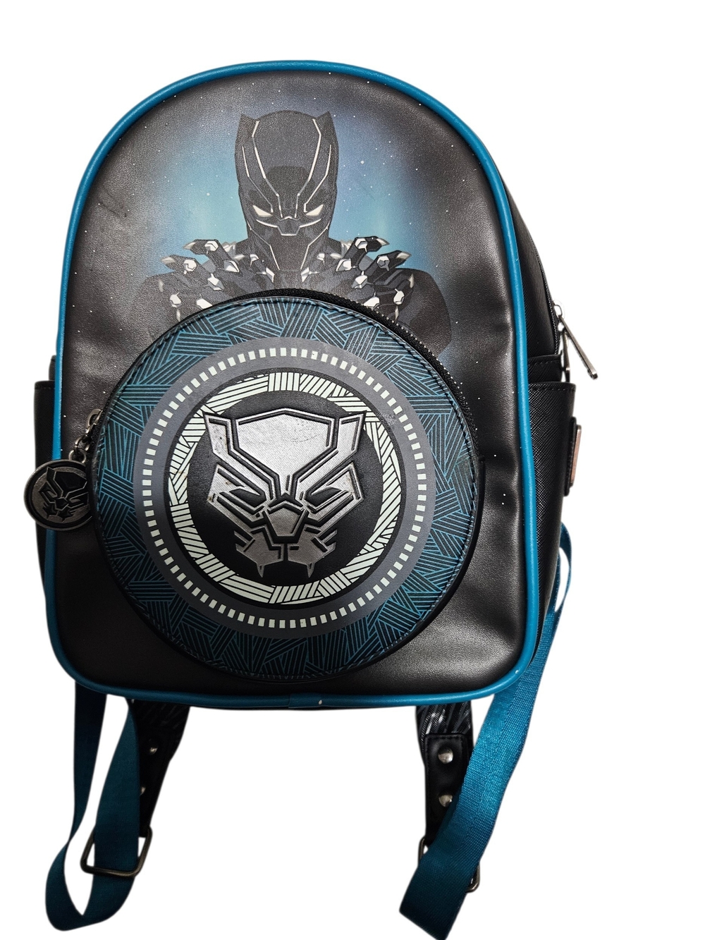 Loungefly Black and Teal Black Panther Mini Backpack